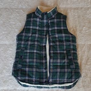 Sherpa Plaid Vest